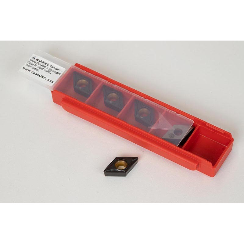 DCMT3252-HFP / DCMT11T308-HFP, Carbide Turning Insert, 55° Rhombic, Grade HTK10 - Pack of 5