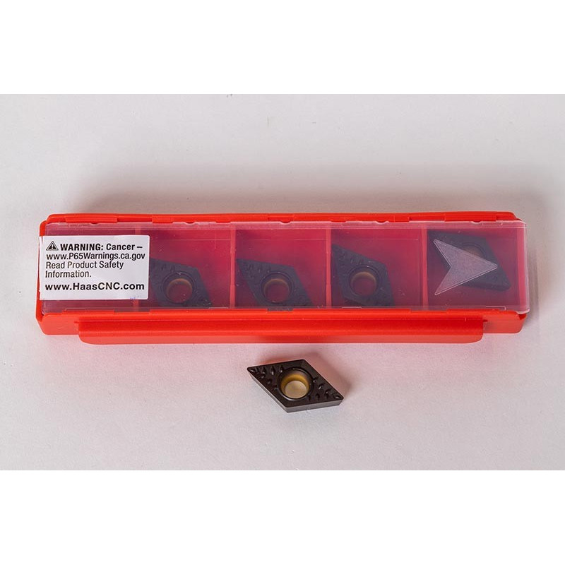 DCMT3251-HMP / DCMT11T304-HMP, Carbide Turning Insert, 55° Rhombic, Grade HTK20 - Pack of 5