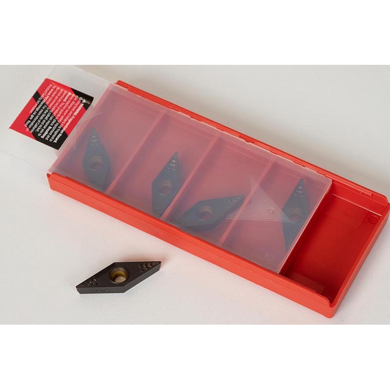 VBMT331-HMP / VBMT160404-HMP, Carbide Turning Insert, 35° Rhombic, Grade HTK20 - Pack of 5