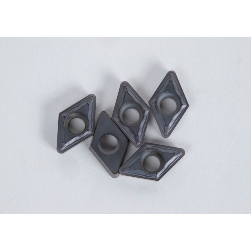 DCMT2152-HFP / DCMT070208-HFP, Carbide Turning Insert, 55° Rhombic, Grade HTS25 - Pack of 5