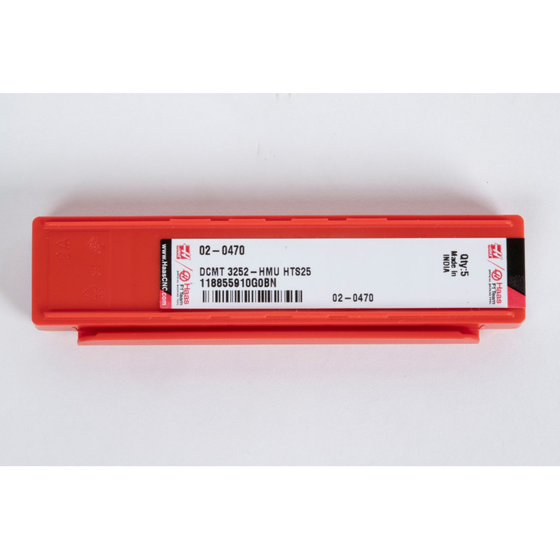 DCMT3252-HMU / DCMT11T308-HMU, Carbide Turning Insert, 55° Rhombic, Grade HTS25 - Pack of 5