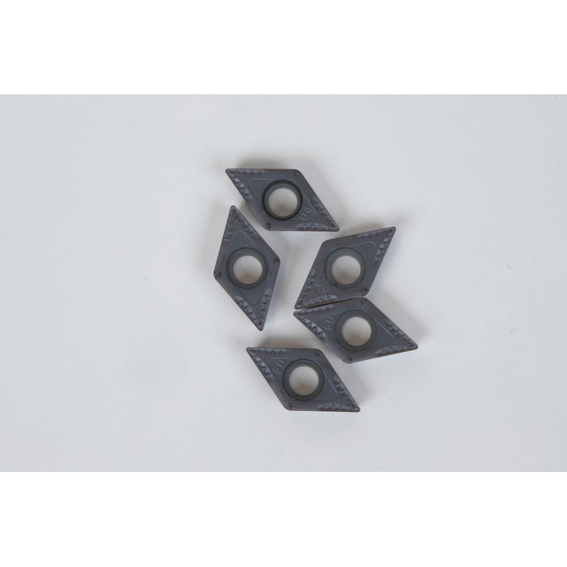 DCMT3251-HMU / DCMT11T304-HMU, Carbide Turning Insert, 55° Rhombic, Grade HTS10 - Pack of 5