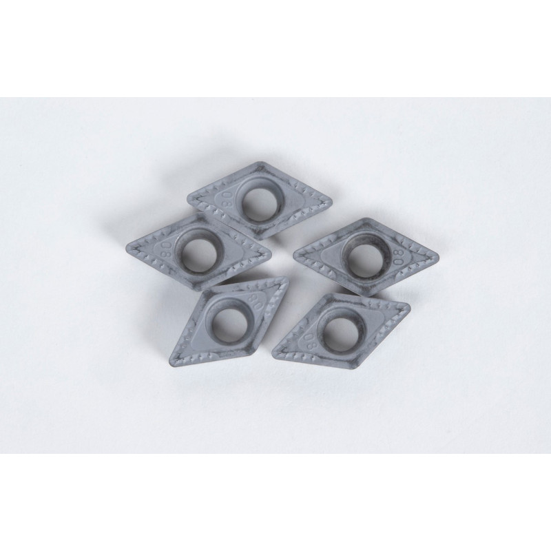 DCMT3252-HMU / DCMT11T308-HMU, Carbide Turning Insert, 55° Rhombic, Grade HTSU10 - Pack of 5