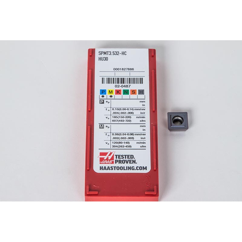 SPMT110408-HC, Carbide Chamfer Mill Insert, Square, Grade HU30 - Pack of 10