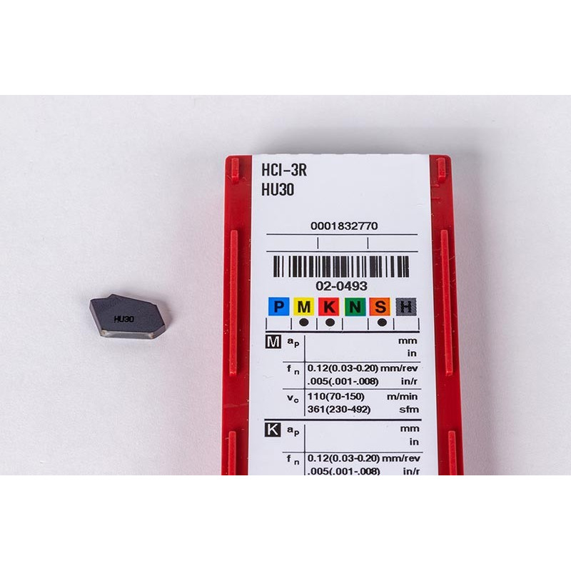 HCI-3R, 3mm Carbide Cut-Off Insert, Grade HU30 - Pack of 10