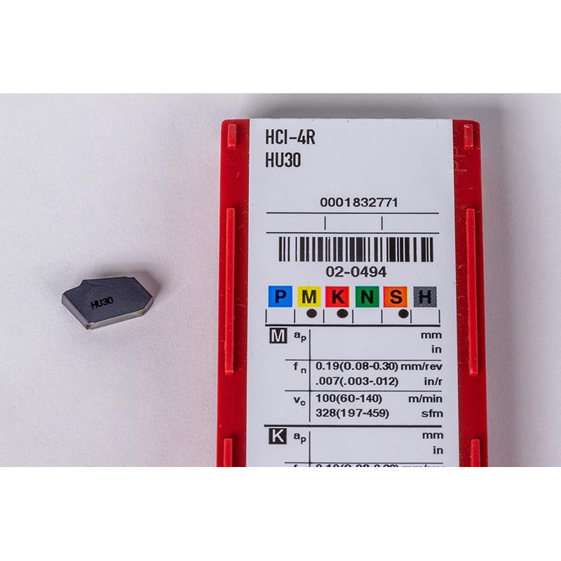 HCI-4R, 4mm Carbide Cut-Off Insert, Grade HU30 - Pack of 10