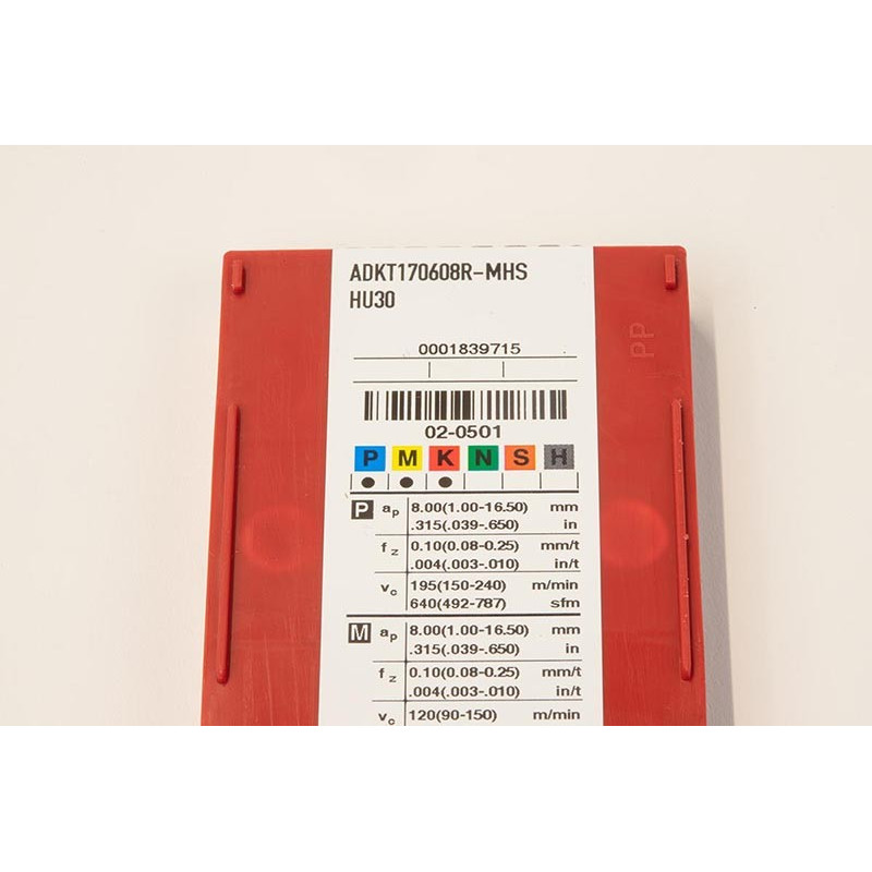 HIEX/HPSM, Carbide Indexable End Mill Insert, Rectangle, Grade HU30 - Pack of 10