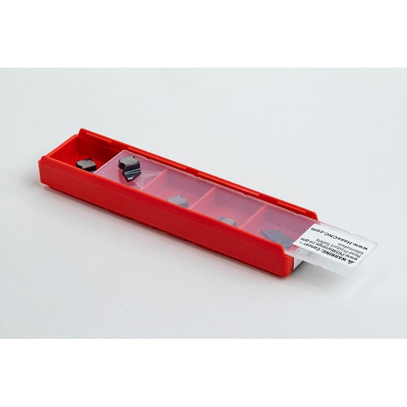 HNR2031L, Haas Notch Carbide Radius Grooving Insert, Left-Hand, Size 2, Grade HU25 - Pack of 5