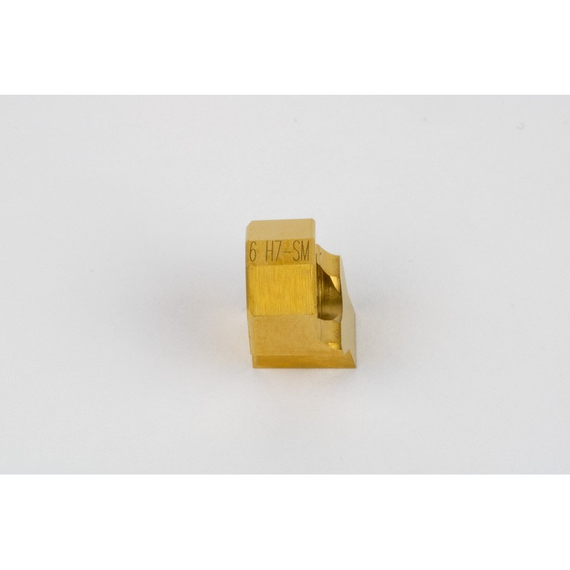 HIN, пластина для протягування шпонкових пазов 6 мм, H7-SM з ковзанням/щільним приляганням, розмір 6, покриття TiN - упаковка з 2 штук