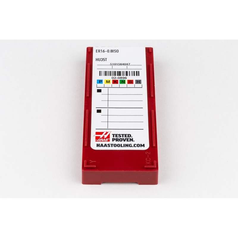 Твердосплавна різьбонарізна пластина ER16-0.8ISO, клас сплаву HU35T - упаковка з 10 штук