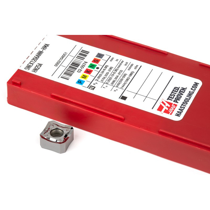 HCSNP, Carbide Shell Mill Inserts, Square Negative Positive, Grade HN25A - Pack of 10
