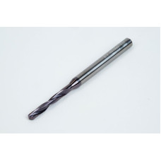 Твердосплавне свердло Ø 2,7 мм, хвостовик 4 мм x кут вершини 140° x спіраль 19°, 3XD, 2 канавки, покриття TiAlN, GP