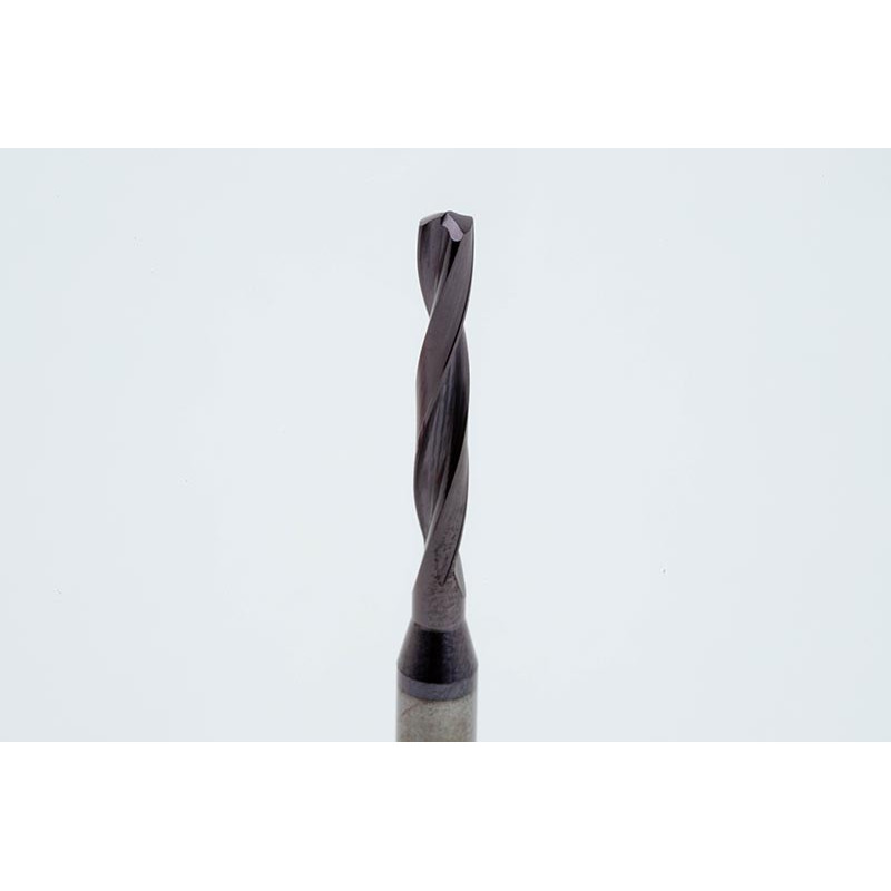 2.7mm Ø Carbide Drill, 4mm Shank x 140° Point Angle x 19° Helix, 3XD, 2 Flute, TiAlN Coated, GP