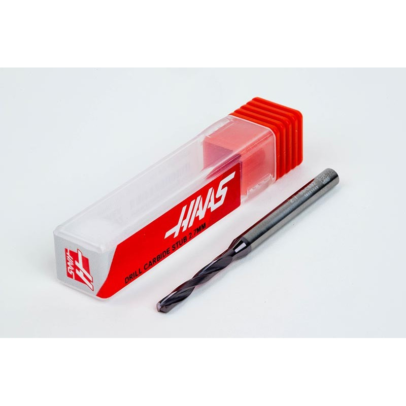 2.7mm Ø Carbide Drill, 4mm Shank x 140° Point Angle x 19° Helix, 3XD, 2 Flute, TiAlN Coated, GP