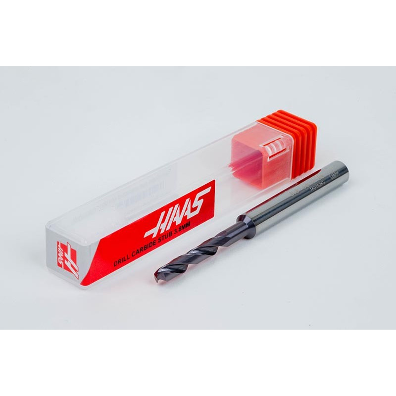 3.8mm Ø Carbide Drill, 6mm Shank x 140° Point Angle x 30° Helix, 3XD, 2 Flute, TiAlN Coated, GP