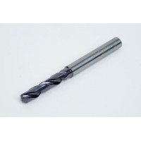 5.2mm Ø Carbide Drill, 6mm Shank x 140° Point Angle x 30° Helix, 3XD, 2 Flute, TiAlN Coated, GP