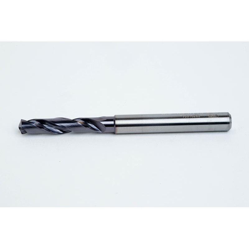 5.2mm Ø Carbide Drill, 6mm Shank x 140° Point Angle x 30° Helix, 3XD, 2 Flute, TiAlN Coated, GP