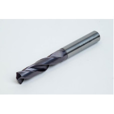 Твердосплавне свердло Ø 9,8 мм, хвостовик 10 мм x кут вершини 140° x спіраль 30°, 3XD, 2 канавки, покриття TiAlN, GP