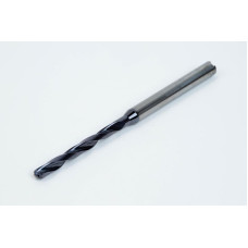 Твердосплавне свердло Ø 2,8 мм, хвостовик 4 мм x кут вершини 140° x спіраль 30°, 8XD, 2 канавки, покриття TiAlN, GP, TSC
