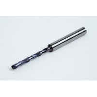 Твердосплавне свердло Ø 3,3 мм, хвостовик 6 мм x кут вершини 140° x спіраль 30°, 8XD, 2 канавки, покриття TiAlN, GP, TSC