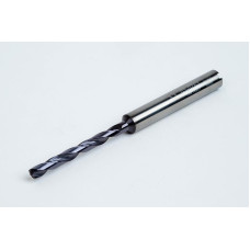 Твердосплавне свердло Ø 3,3 мм, хвостовик 6 мм x кут вершини 140° x спіраль 30°, 8XD, 2 канавки, покриття TiAlN, GP, TSC