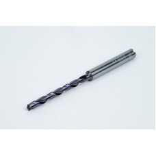 Твердосплавне свердло Ø 3,8 мм, хвостовик 6 мм x кут вістря 140° x спіраль 30°, 8XD, 2 канавки, покриття TiAlN, GP, TSC