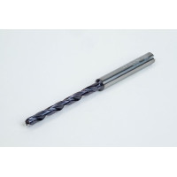 3.9mm Ø Carbide Drill, 6mm Shank x 140° Point Angle x 30° Helix, 8XD, 2 Flute, TiAlN Coated, GP, TSC