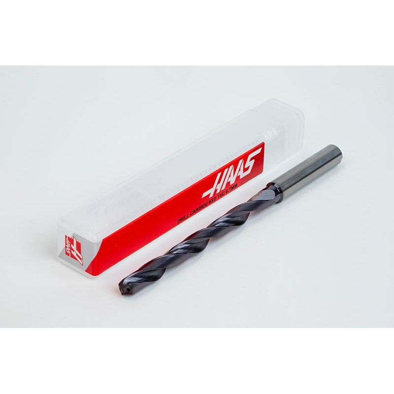 Твердосплавне свердло Ø 6,7 мм, хвостовик 8 мм x кут вістря 140° x спіраль 30°, 8XD, 2 канавки, покриття TiAlN, GP, TSC