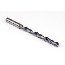 10.8mm Ø Carbide Drill, 12mm Shank x 140° Point Angle x 30° Helix, 8XD, 2 Flute, TiAlN Coated, GP, TSC