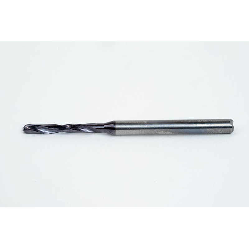2.7mm Ø Carbide Drill, 4mm Shank x 140° Point Angle x 30° Helix, 5XD, 2 Flute, TiAlN Coated, GP, TSC