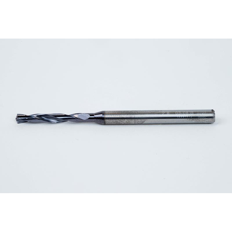 2.8mm Ø Carbide Drill, 4mm Shank x 140° Point Angle x 30° Helix, 5XD, 2 Flute, TiAlN Coated, GP, TSC