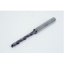 Твердосплавне свердло Ø 3,8 мм, хвостовик 6 мм x кут вершини 140° x спіраль 30°, 5XD, 2 канавки, покриття TiAlN, GP, TSC