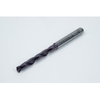 Твердосплавне свердло Ø 5,2 мм, хвостовик 6 мм x кут вершини 140° x спіраль 30°, 5XD, 2 канавки, покриття TiAlN, GP, TSC