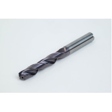 Твердосплавне свердло Ø 9,8 мм, хвостовик 10 мм x кут вістря 140° x спіраль 30°, 5XD, 2 канавки, покриття TiAlN, GP, TSC