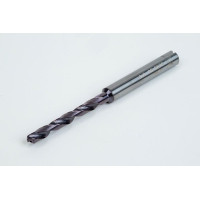 3.9mm Ø Carbide Drill, 6mm Shank x 140° Point Angle x 30° Helix, 5XD, 2 Flute, TiAlN Coated, Inox / SS, TSC