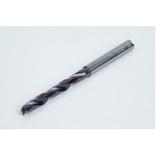 Твердосплавне свердло Ø 5,2 мм, хвостовик 6 мм x кут вістря 140° x спіраль 30°, 5XD, 2 канавки, покриття TiAlN, нержавіюча сталь / нержавіюча сталь, TSC