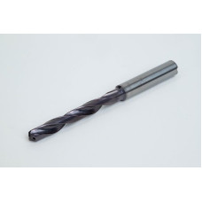 Твердосплавне свердло Ø 6,2 мм, хвостовик 8 мм x кут вістря 140° x спіраль 30°, 5XD, 2 канавки, покриття TiAlN, нержавіюча сталь / нержавіюча сталь, TSC