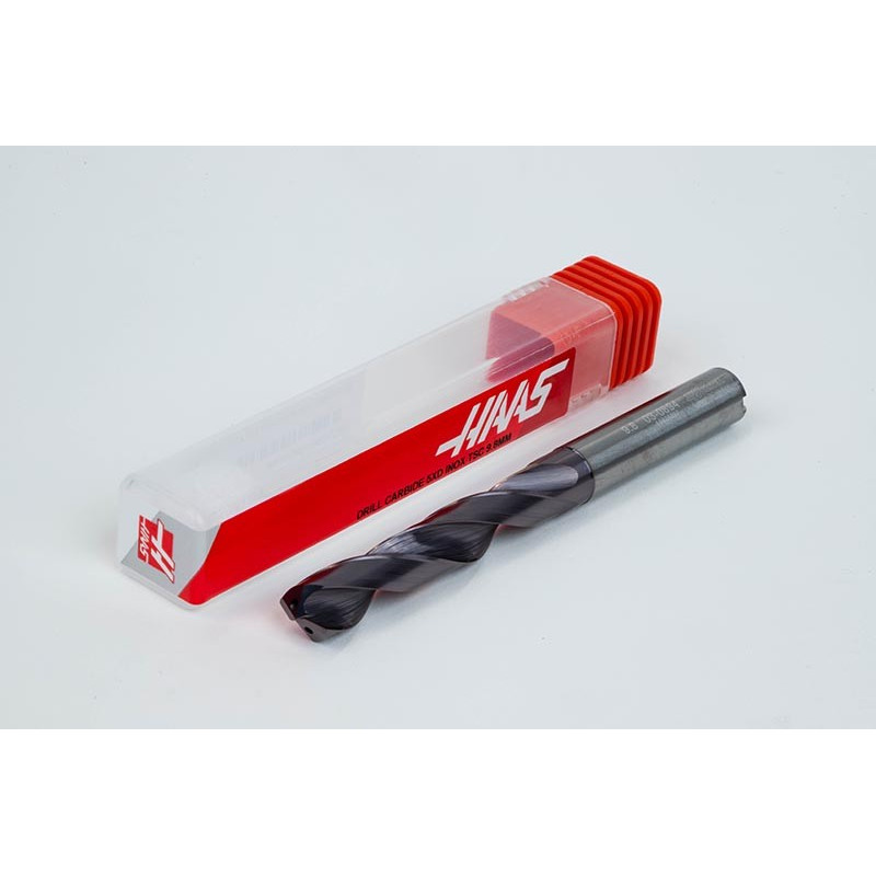 Твердосплавне свердло Ø 9,8 мм, хвостовик 10 мм x кут вістря 140° x спіраль 30°, 5XD, 2 канавки, покриття TiAlN, нержавіюча сталь / нержавіюча сталь, TSC