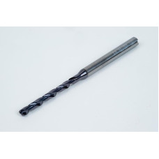 Твердосплавне свердло Ø 2,8 мм, хвостовик 4 мм x кут вістря 140° x спіраль 30°, 8XD, 2 канавки, покриття TiAlN, нержавіюча сталь / нержавіюча сталь, TSC