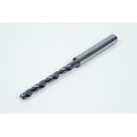 Твердосплавне свердло Ø 3,9 мм, хвостовик 6 мм x кут вістря 140° x спіраль 30°, 8XD, 2 канавки, покриття TiAlN, нержавіюча сталь / сталь, TSC