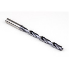 10.8mm Ø Carbide Drill, 12mm Shank x 140° Point Angle x 30° Helix, 8XD, 2 Flute, TiAlN Coated, Inox / SS, TSC