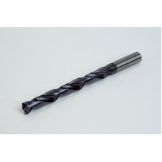 Твердосплавне свердло Ø 13,7 мм, хвостовик 14 мм x кут вістря 140° x спіраль 30°, 8XD, 2 канавки, покриття TiAlN, нержавіюча сталь / нержавіюча сталь, TSC