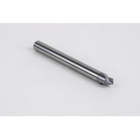 6mm Dia. 45° Carbide Chamfer Mill, 2 Flute, TiCN Coated, 3mm LOC x 60mm Overall Length, HSAM1