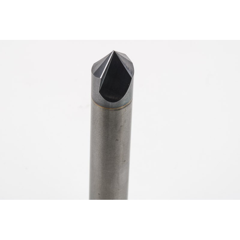 10mm Dia. 45° Carbide Chamfer Mill, 2 Flute, TiCN Coated, 5mm LOC x 75mm Overall Length, HSAM1