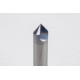 12mm Dia. 45° Carbide Chamfer Mill, 2 Flute, TiCN Coated, 6mm LOC x 80mm Overall Length, HSAM1