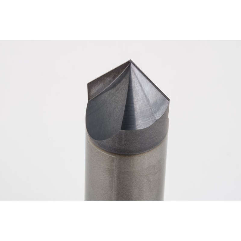 20mm Dia. 45° Carbide Chamfer Mill, 2 Flute, TiCN Coated, 10mm LOC x 100mm Overall Length, HSAM1