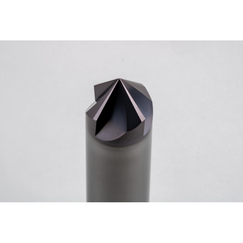 20mm Dia. 45° Carbide Chamfer Mill, 4 Flute, TiAlN Coated, 10mm LOC x 100mm Overall Length, HSPM1