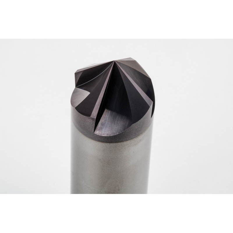 25mm Dia. 45° Carbide Chamfer Mill, 4 Flute, TiAlN Coated, 12.5mm LOC x 100mm Overall Length, HSPM1