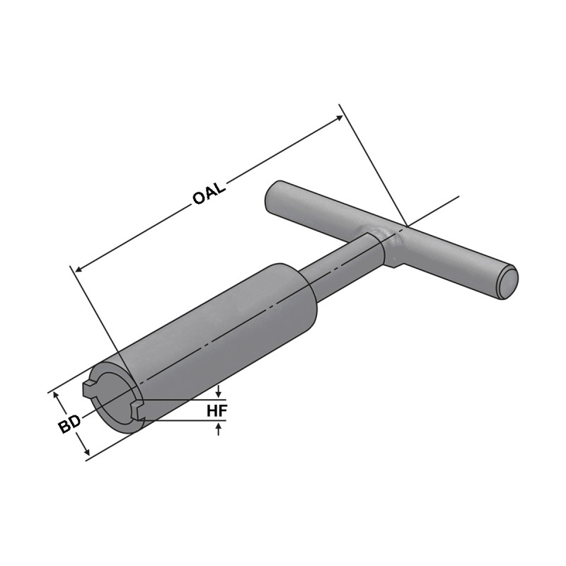 Pipe key / groove-nut key for disassembling adapter sleeves