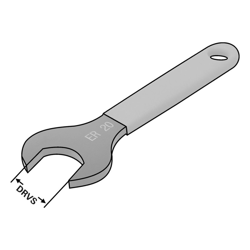 Wrench | ER20 | 2-13 | DCF=34 | DRVS=30 for hexagonal clamping nut